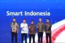 President of Huawei Cloud Marketing William Dong, Chairman of Board of Directors Huawei Indonesia Xin Dajiang, Wakil Menteri Komunikasi & Digital Nezar Patria, President of Huawei Cloud APAC Sunny Shang, dan CEO of Huawei Cloud Indonesia Leon Fang pada Huawei Cloud Summit Indonesia 2025 di Jakarta